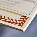 10 Postcards with Patterned Border in Cocoa