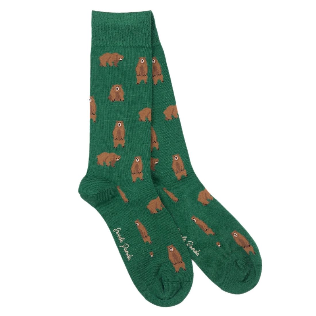 Swole Panda Brown Bear Bamboo Socks
