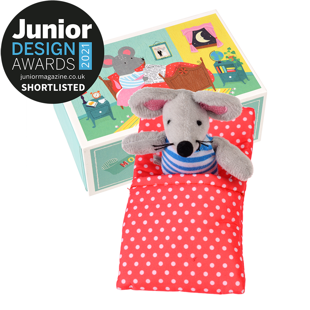 Mini soft toy in a little box - Mouse in a House