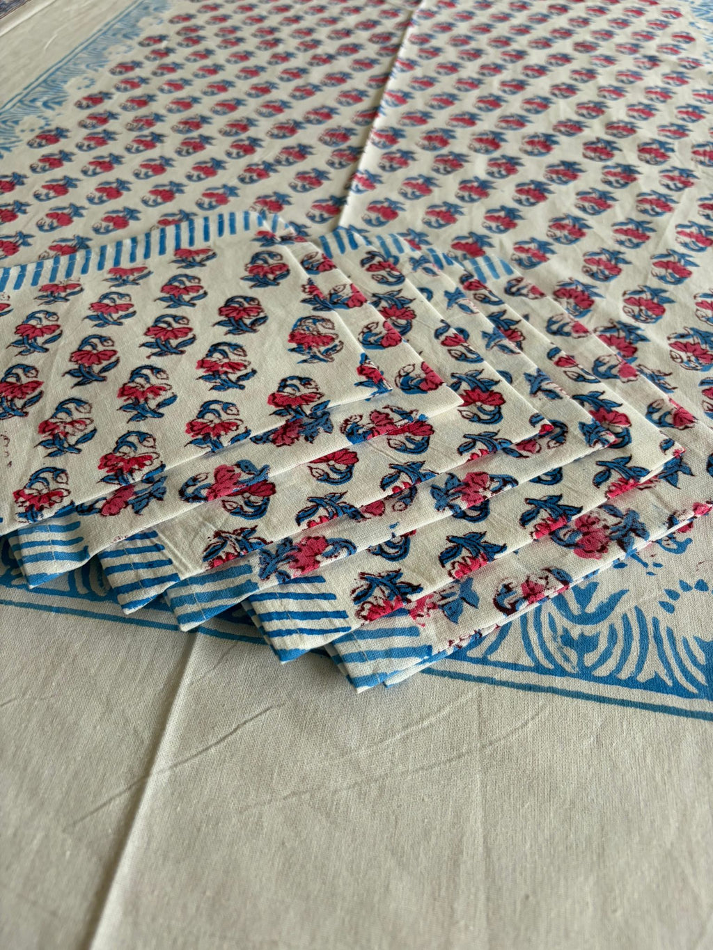 'Fern’ Hand Block Table Cloth