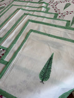 Cyprus and Rose Hand Block Tablecloth Set