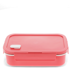 Double wall lunch box with divider - Rose pink