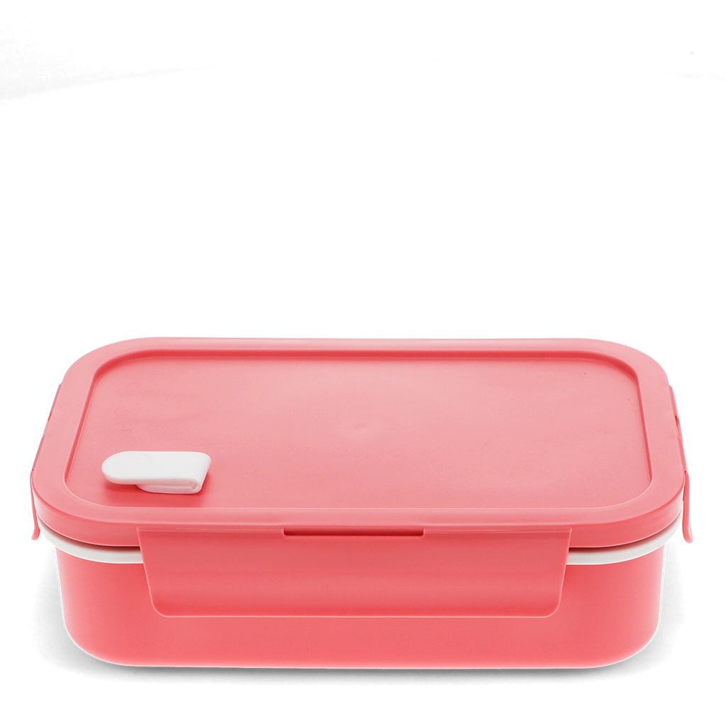 Double wall lunch box with divider - Rose pink