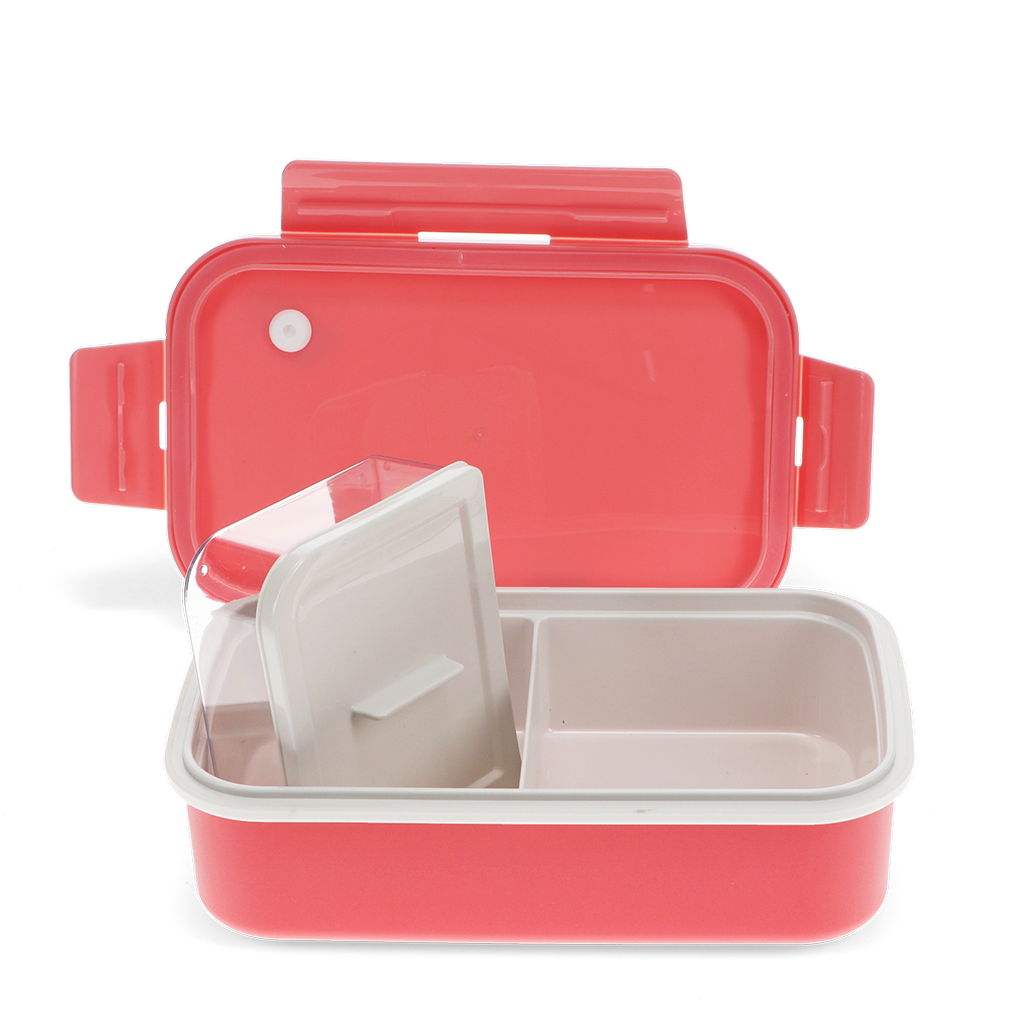 Double wall lunch box with divider - Rose pink