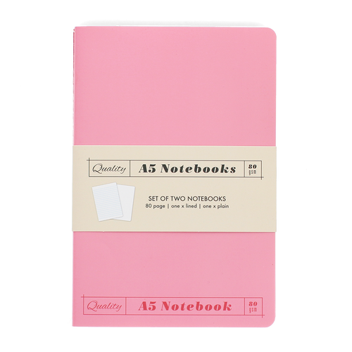 A5 notebooks (set of 2) - Pinks