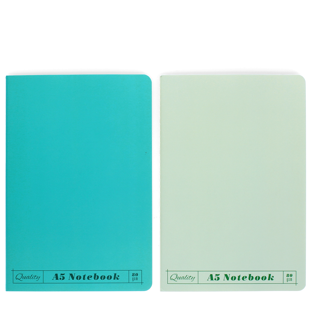 A5 notebooks (set of 2) - Green & aqua