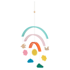 Wooden rainbow mobile