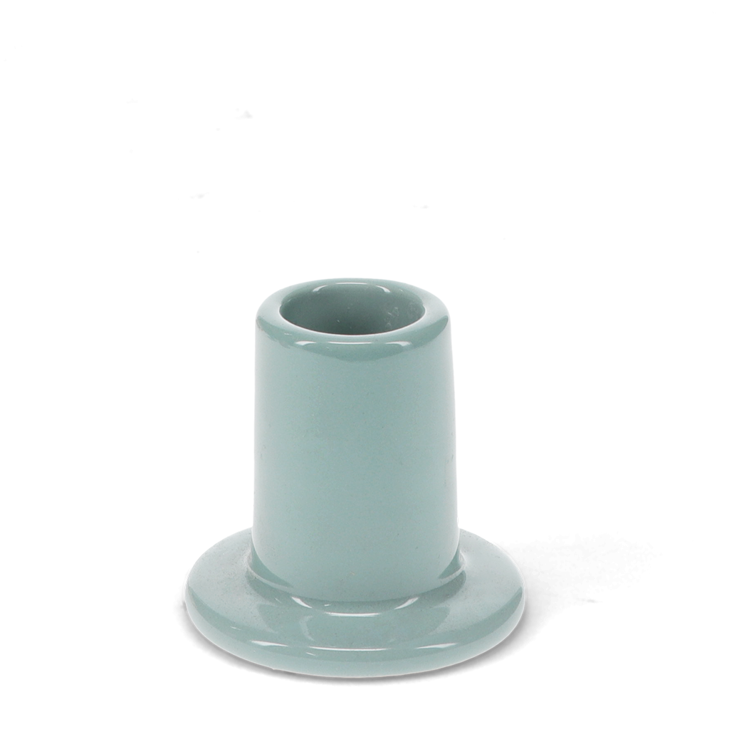 Ceramic tube candle holder - Slate grey