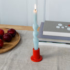 Ceramic tube candle holder - Red