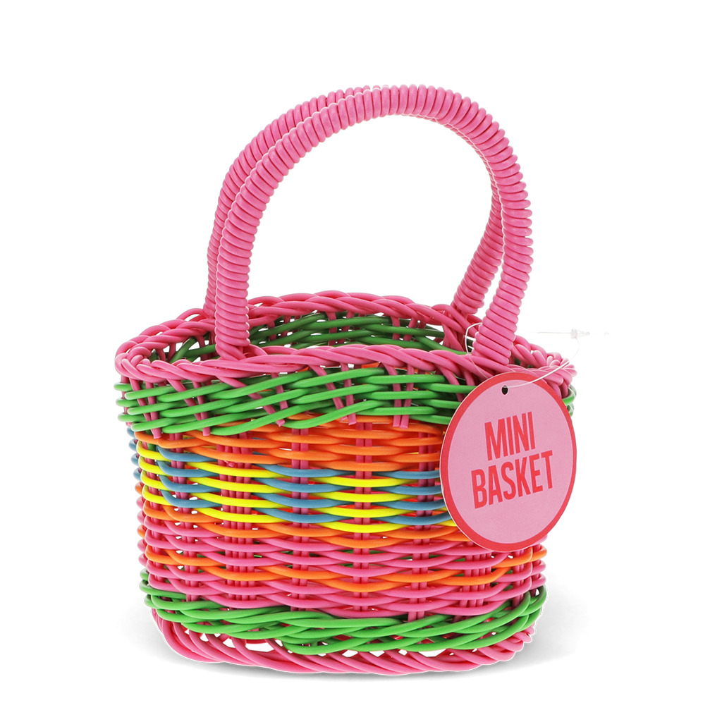 Woven plastic basket - Mini multicolour