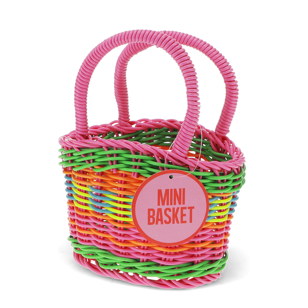 Woven plastic basket - Mini multicolour