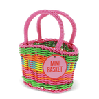 Woven plastic basket - Mini multicolour