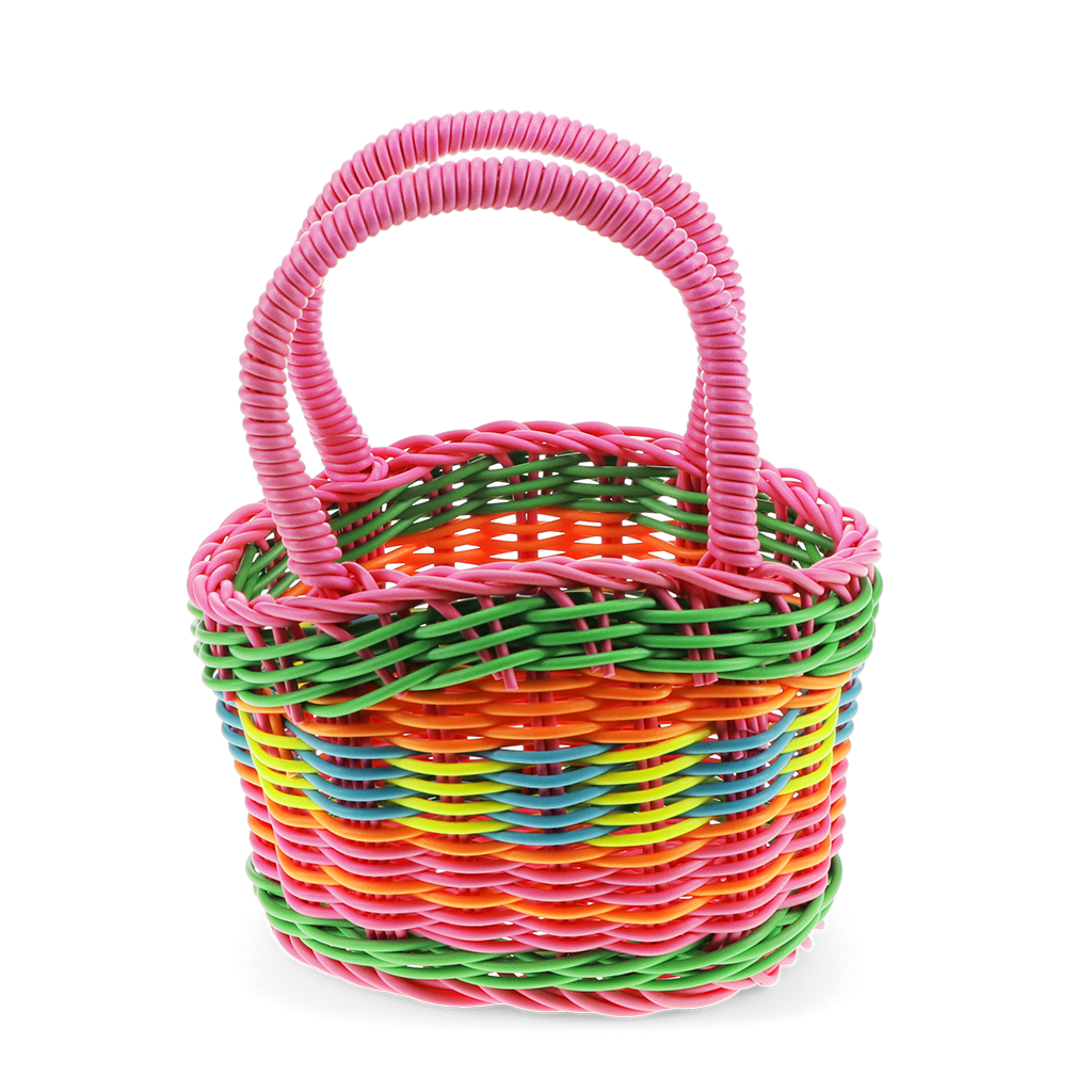 Woven plastic basket - Mini multicolour
