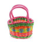 Woven plastic basket - Mini multicolour