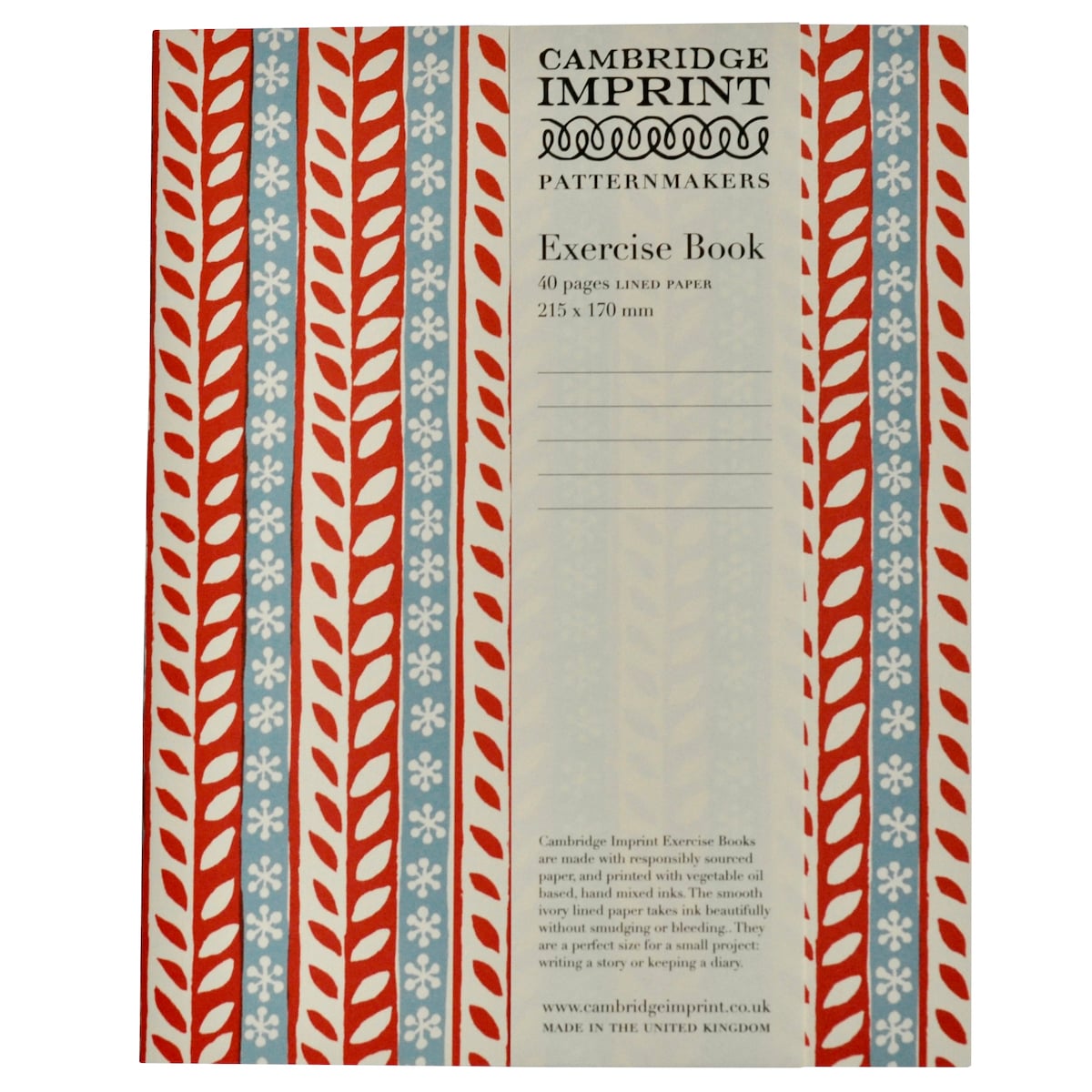 Exercise Book Merry Christmas Red and Blue (Lined)