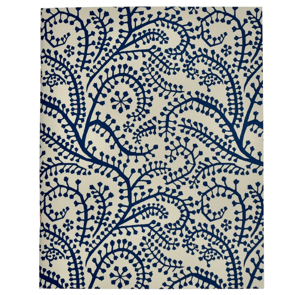 Exercise Book Seaweed Paisley Prussian Blue (Lined)