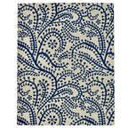 Exercise Book Seaweed Paisley Prussian Blue (Lined)