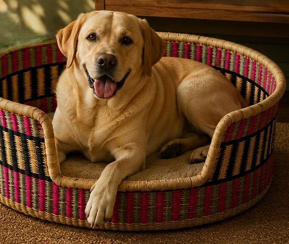Hand Woven Premium Dog Bed by FraFra Collective