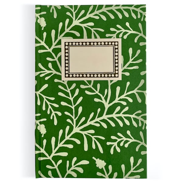 Hardback Notebook Sprig Pea Green (Lined)