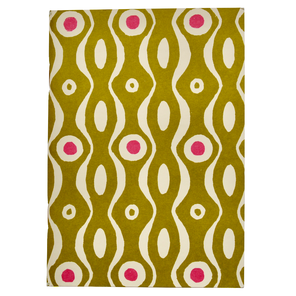 Pocket Notebook Persephone Bright Olive and Cool Pink