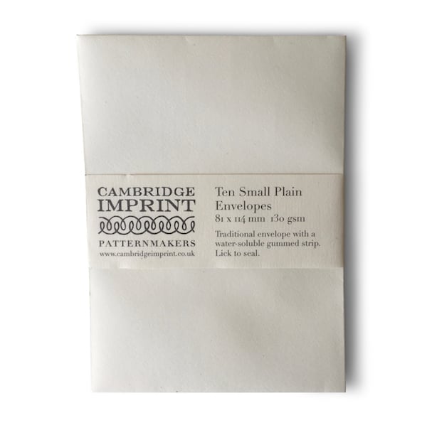 Packet of Ten Small Plain Envelopes