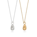 Egg charm necklace, gold vermeil