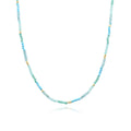 Milos Mixed Gemstone Beaded Necklace Amazonite Copper Turquoise Green Jade