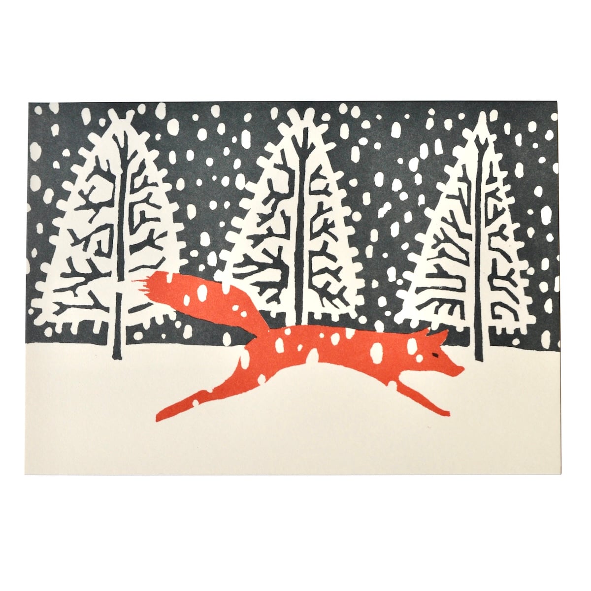 Pack of Ten Cards Fox In Winter