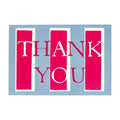 Pack of Ten Cards Thank You Hot Pink and Blue