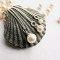 Single pearl necklace, three sizes