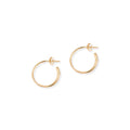 Half hoop earrings, gold vermeil, 21mm