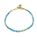 Milos Mixed Gemstone Beaded Bracelet Amazonite Copper Turquoise Green Jade