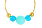 Bopper Drop Earrings  in Shades of Vibrant Turquoise