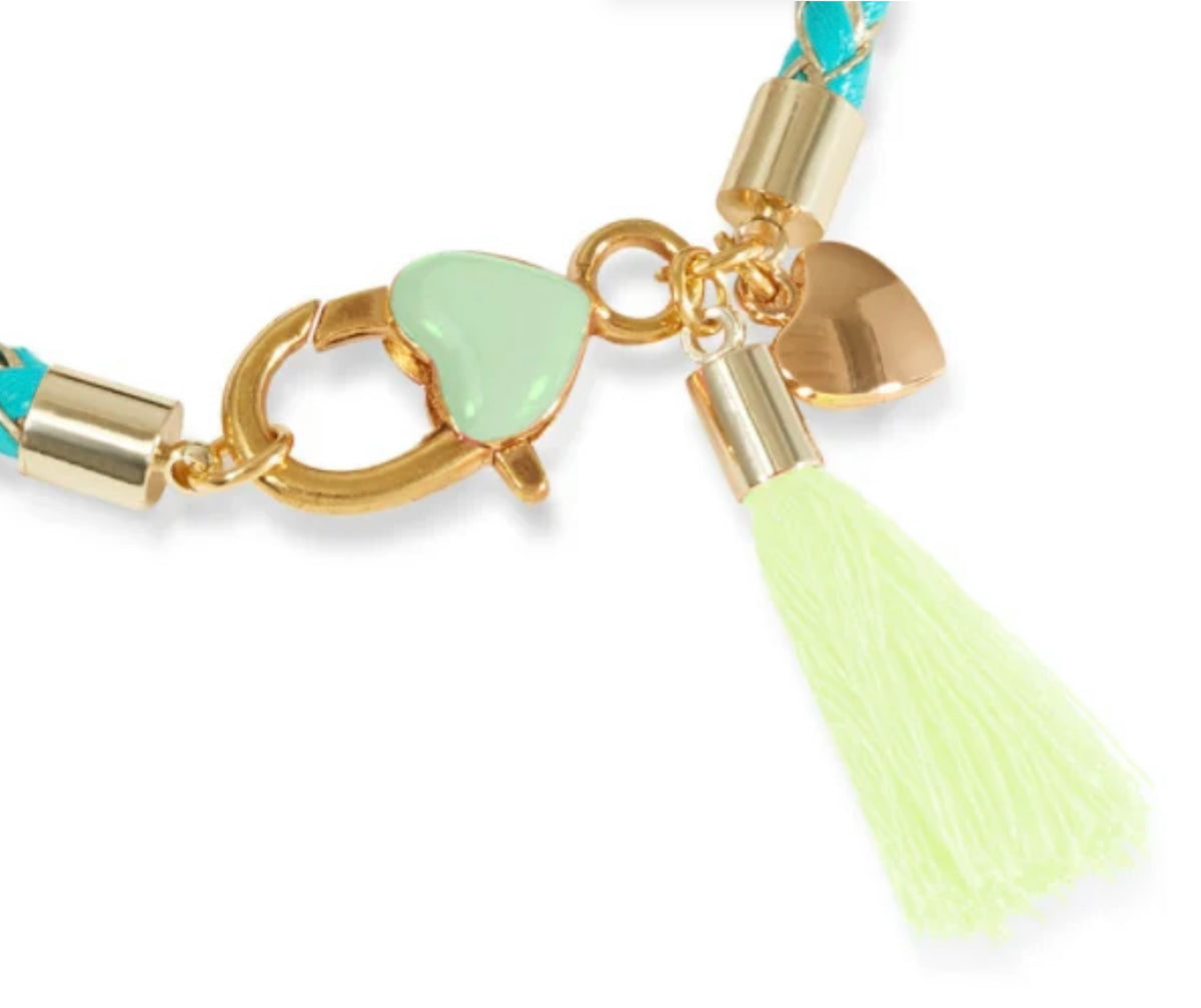 Twist of Fete  Bracelet in Turquoise interwoven with Gold