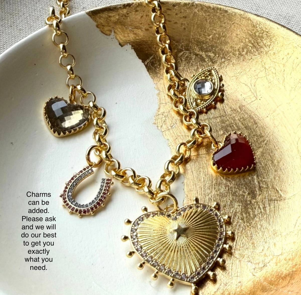 Sunburst Necklace on Gold Belcher Chain