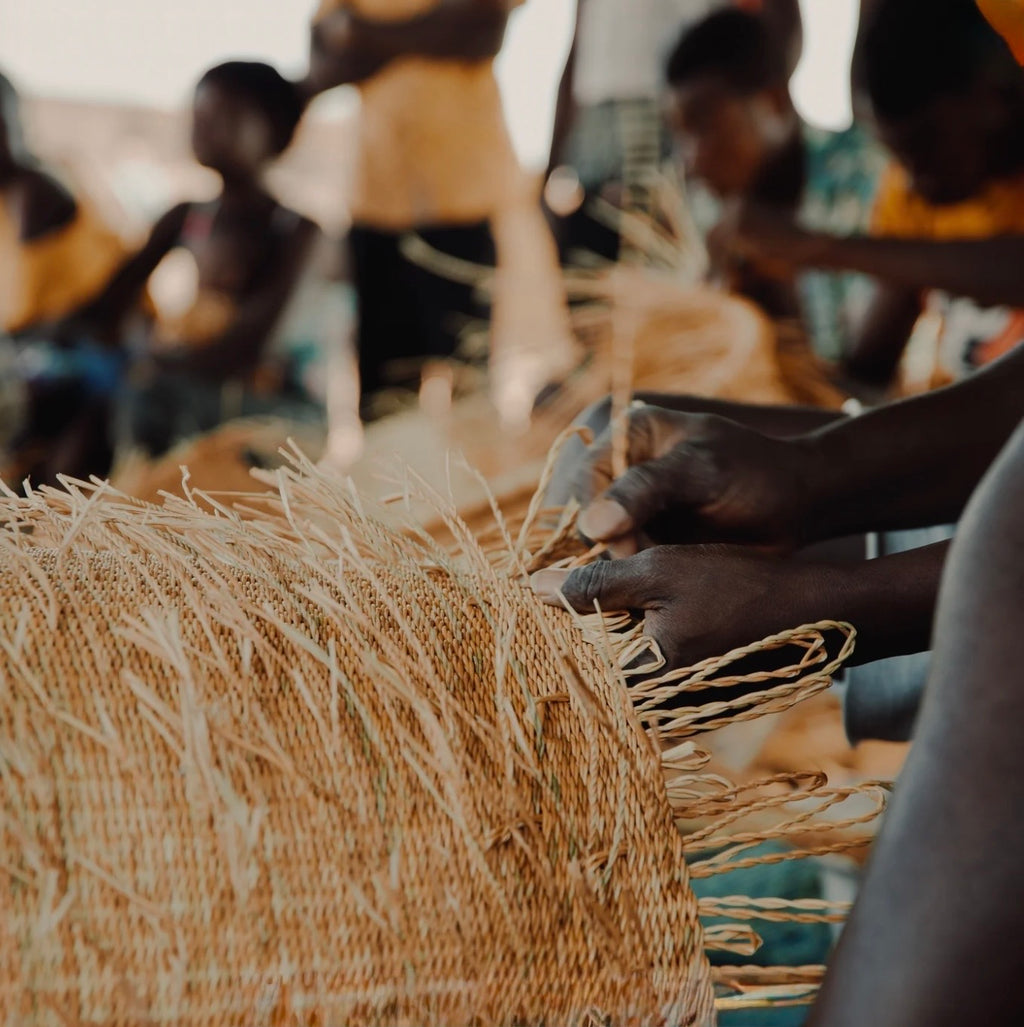 Vea Natural Handwoven Small Basket by FraFra Collective