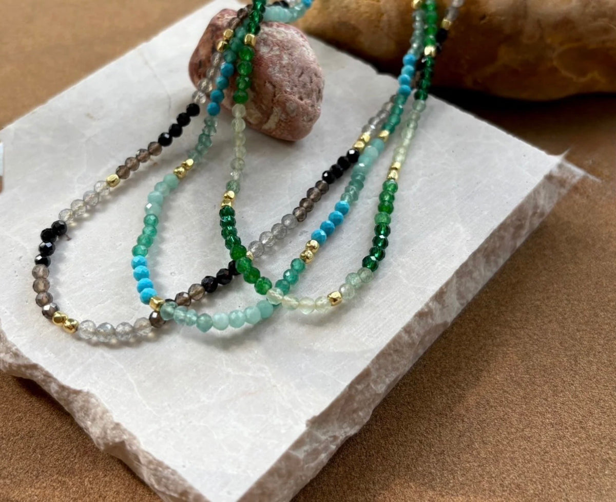 Azuni Milos Mixed Gemstone Beaded Necklace