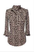 Bardot 100% Silk Shirt in Leopard Print by Pom Lampson