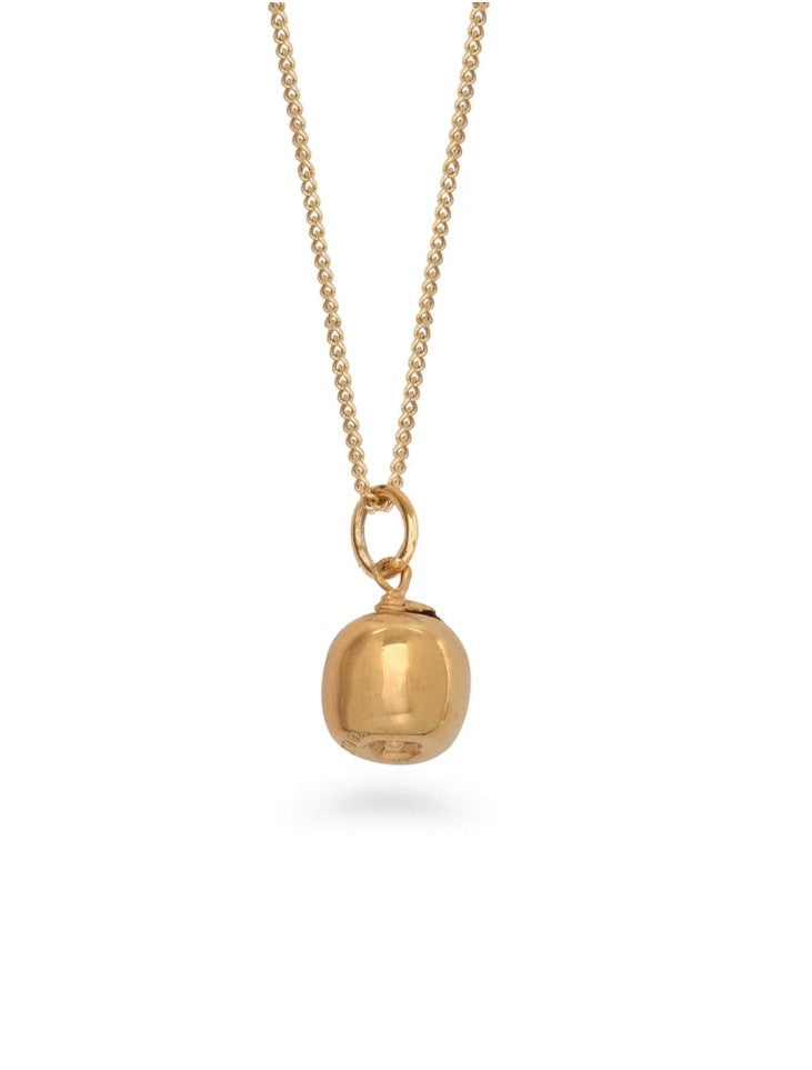 Apple Pendant Necklace in Gold Vermeil  by Lime Tree Designs