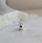 Apple Pendant Necklace in Sterling Silver by Lime Tree Designs