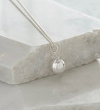 Apple Pendant Necklace in Sterling Silver by Lime Tree Designs