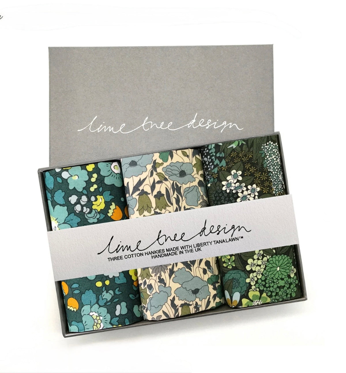 Evergreen Liberty Lawn set of three Hankies