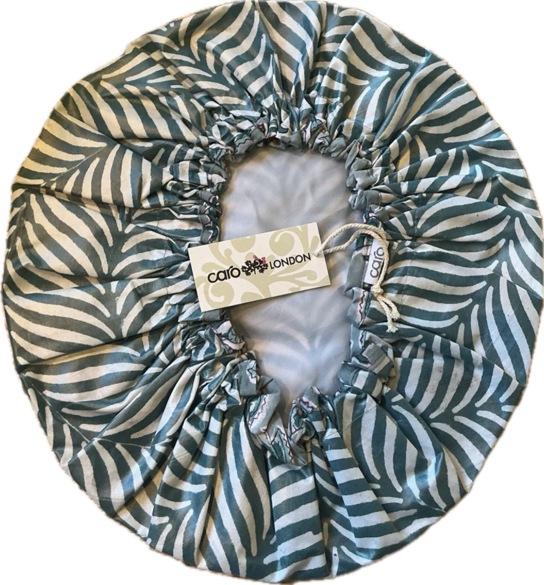 Caro London Emerald Green and Zebra Shower Cap.