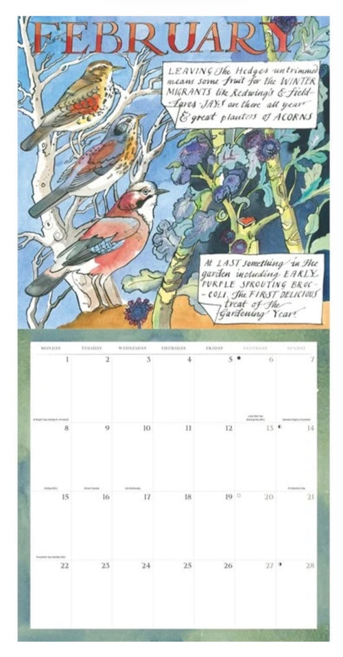 A Year In The Country Wall Calendar by Mathew Rice