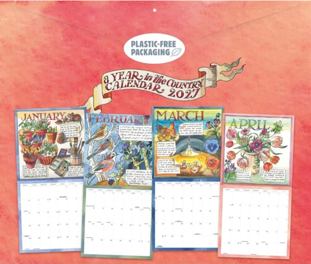 A Year In The Country Wall Calendar by Mathew Rice