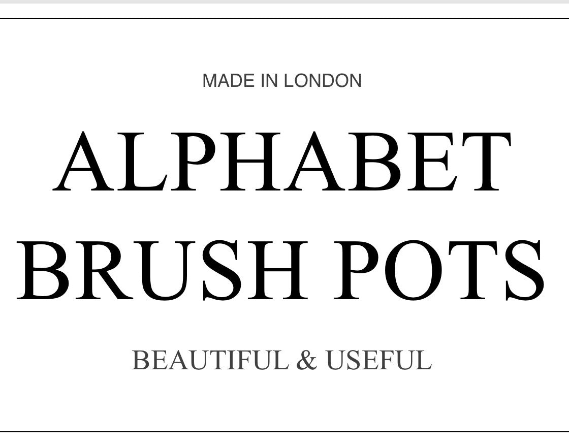 Alphabet Brush Pot - A
