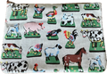 Oilcloth Large Pencil/Craft Case farmyard animals