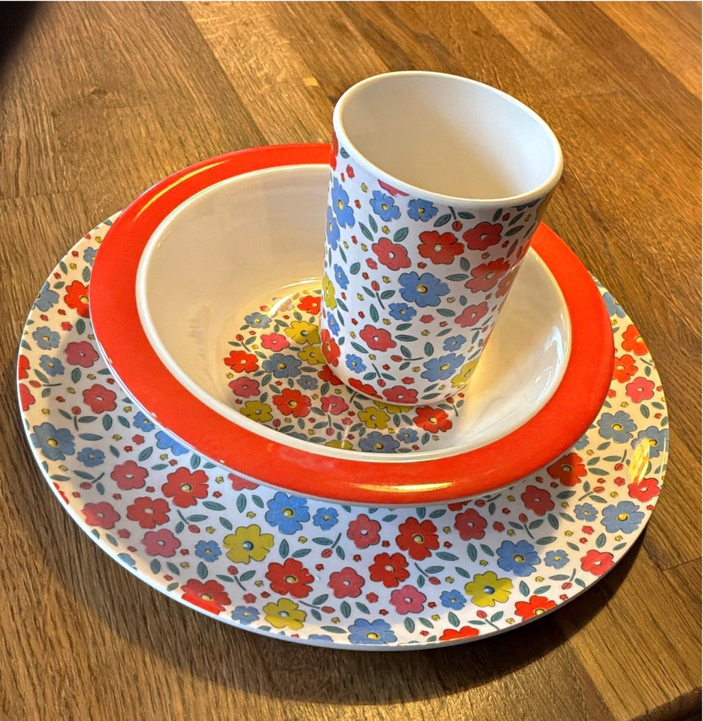 Children's melamine dinner set (3 pieces) - Tilde