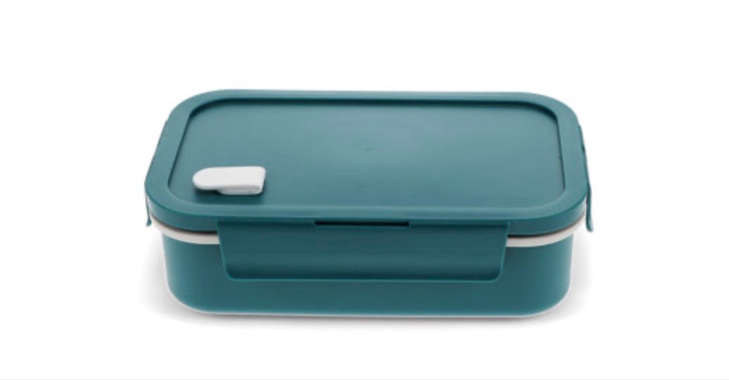 Double wall lunch box with divider - Blue