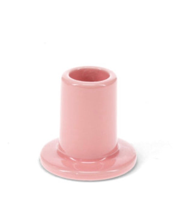 Ceramic tube candle holder - Pink